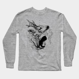 Girl And Deer Long Sleeve T-Shirt